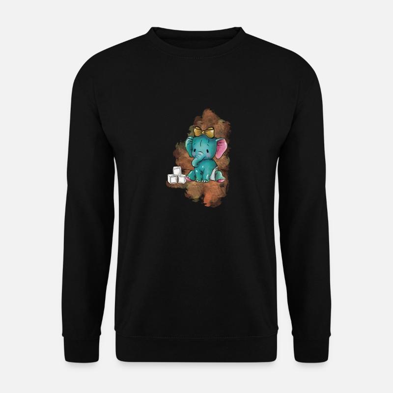 Elephant with cubes - Unisex Sweatshirt - black