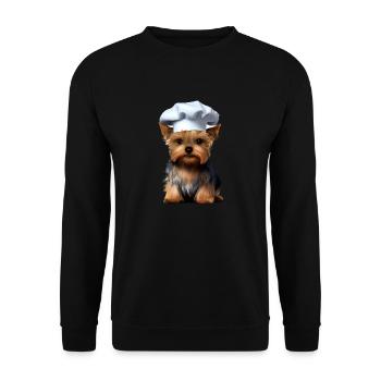 Dog Owner Yorkshire Terrier Puppy Dog - Unisex Sweatshirt - black - Front - Alina (178cm) & Michal (187cm)