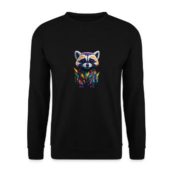 Racoon 2 - Unisex Sweatshirt - black - Front - Alina (178cm) & Michal (187cm)