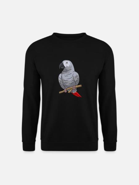 Graupapagei Perroquet gris d’Afrique Papagei - Sweat-shirt Unisexe - noir