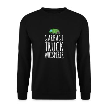 Garbage trucks, garbage day, garbage collection - Unisex Sweatshirt - black - Front - Alina (178cm) & Michal (187cm)