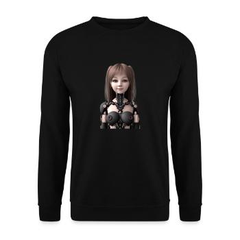 Sexy Humanoid - Unisex Pullover - Schwarz - Vorne - Alina (178cm) & Michal (187cm)