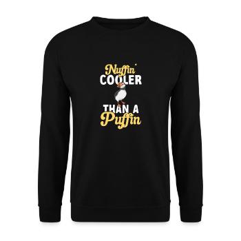 puffin puffin auke birds Lunde - Unisex Sweatshirt - black - Front - Alina (178cm) & Michal (187cm)