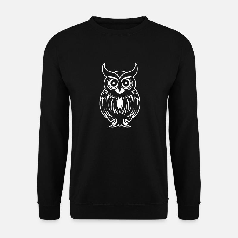 Eule Eulen Vogel Vögel - Unisex Pullover - Schwarz