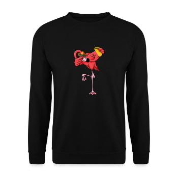 Dabbing Flamingo With Taco Funny Cinco De Mayo - Unisex Sweatshirt - black - Front - Alina (178cm) & Michal (187cm)