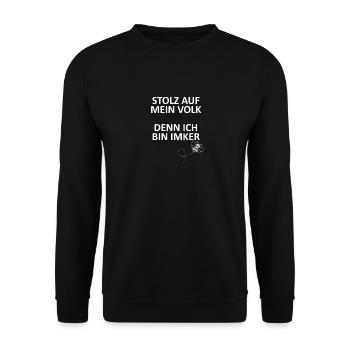 Stolz aufs Volk - Unisex Pullover - Schwarz - Vorne - Alina (178cm) & Michal (187cm)