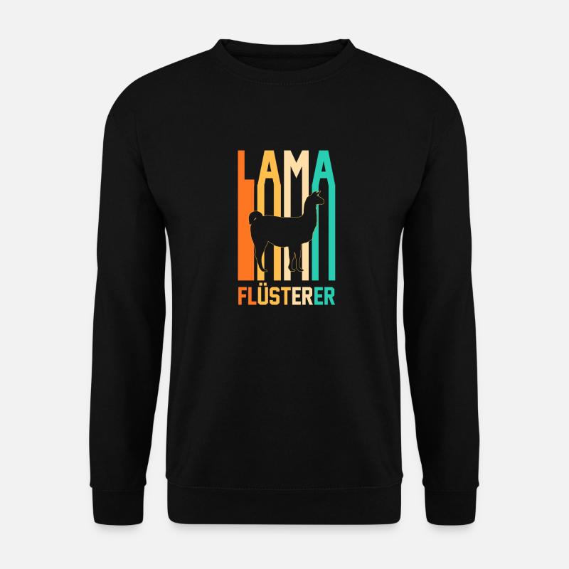 Lama - Unisex Pullover - Schwarz