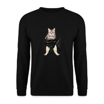 American Shorthair Cat, Love Shorthair - Unisex Sweatshirt - black - Front - Alina (178cm) & Michal (187cm)