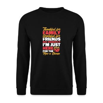Macaroni Cheese Lover Mac And Cheese - Unisex Sweatshirt - black - Front - Alina (178cm) & Michal (187cm)