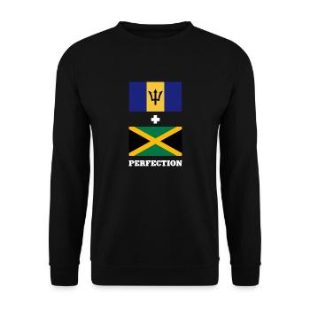 Barbados flag Barbadian bayan - Unisex Sweatshirt - black - Front - Alina (178cm) & Michal (187cm)