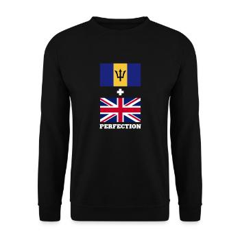 Drapeau de la Barbade Bayan barbadien - Sweat-shirt Unisexe - noir - Devant - Alina (178cm) & Michal (187cm)
