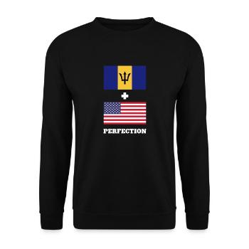 Barbados flag Barbadian bayan - Unisex Sweatshirt - black - Front - Alina (178cm) & Michal (187cm)