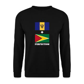 Barbados flag Barbadian bayan - Unisex Sweatshirt - black - Front - Alina (178cm) & Michal (187cm)