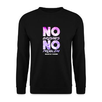 No brush No problem Acrylic pouring - Unisex Sweatshirt - black - Front - Alina (178cm) & Michal (187cm)