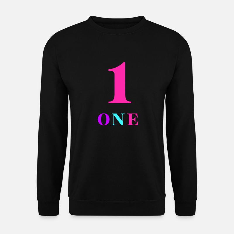 Eins-1-jähriges Jubiläum - Unisex Pullover - Schwarz