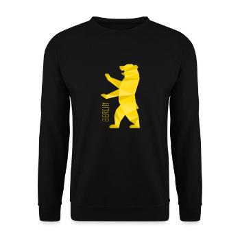 Berlin Bär - Unisex Pullover - Schwarz - Vorne - Alina (178cm) & Michal (187cm)