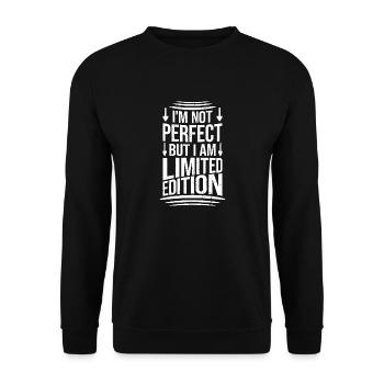 Je ne suis pas parfait mais je suis citation en édition limitée - Sweat-shirt Unisexe - noir - Devant - Alina (178cm) & Michal (187cm)