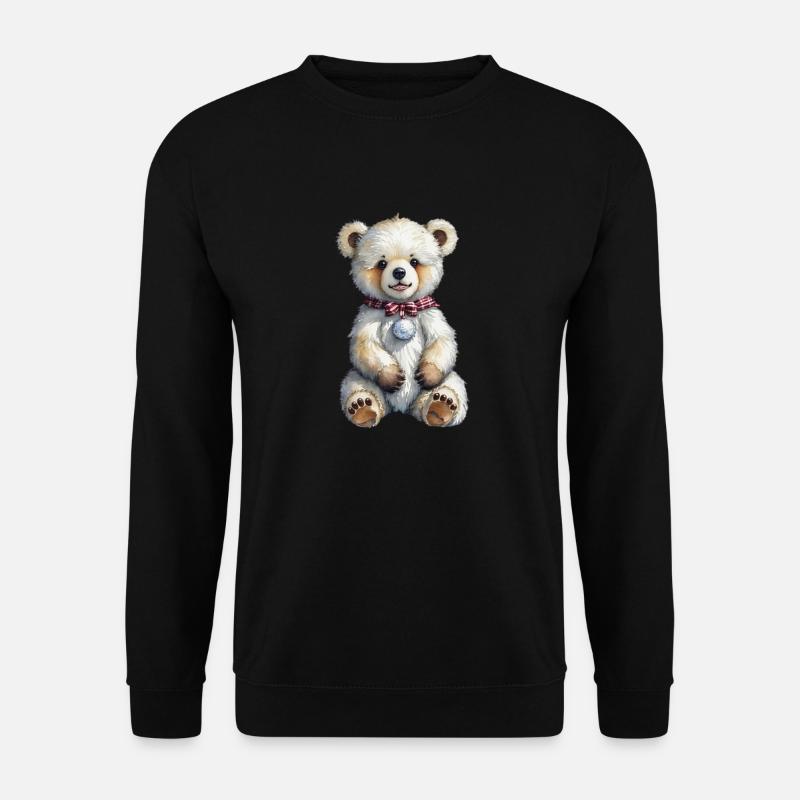 Cute Christmas Bear - Unisex Sweatshirt - black
