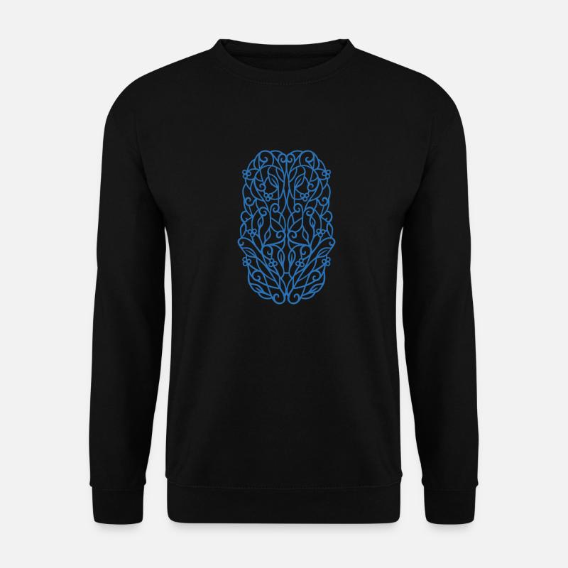 Blaues stilvolles Zierelement - Unisex Pullover - Schwarz