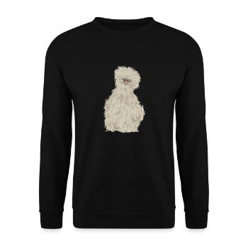 Seidenhuhn Poulet soyeux - Sweat-shirt Unisexe - noir - Devant - Alina (178cm) & Michal (187cm)