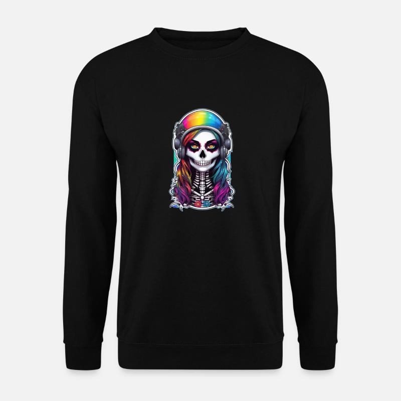 Halloween - Rock & Regenbogen - Unisex Pullover - Schwarz