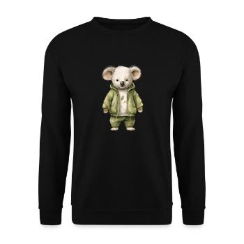 Enchanting Eucalyptus: BounceKoala Tee - Unisex Sweatshirt - black - Front - Alina (178cm) & Michal (187cm)