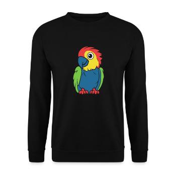 Humor kleiner Papagei - Unisex Pullover - Schwarz - Vorne - Alina (178cm) & Michal (187cm)