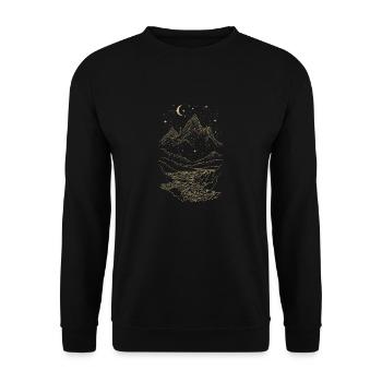 Goldener Gipfel - Unisex Pullover - Schwarz - Vorne - Alina (178cm) & Michal (187cm)