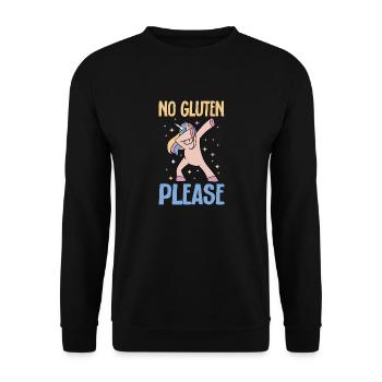 Sans gluten Intolérance au gluten - Sweat-shirt Unisexe - noir - Devant - Alina (178cm) & Michal (187cm)