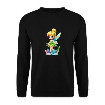 Little Fairy 7 - Unisex Sweatshirt - black - Front - Alina (178cm) & Michal (187cm)
