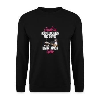 Chien Bernedoodle - Sweat-shirt Unisexe - noir - Devant - Alina (178cm) & Michal (187cm)