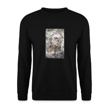 IMG 0806 - Unisex Pullover - Schwarz - Vorne - Alina (178cm) & Michal (187cm)