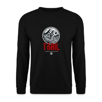 Mountain Bike Downhill - Unisex Sweatshirt - black - Front - Alina (178cm) & Michal (187cm)