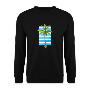 Un palmier fait déjà un été - Sweat-shirt Unisexe - noir - Devant - Alina (178cm) & Michal (187cm)