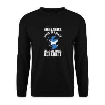 Scots Scottish Scotland - Unisex Sweatshirt - black - Front - Alina (178cm) & Michal (187cm)