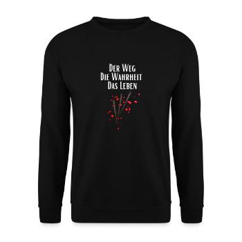 Der Weg Die Wahrheit Das Leben - Unisex Pullover - Schwarz - Vorne - Alina (178cm) & Michal (187cm)
