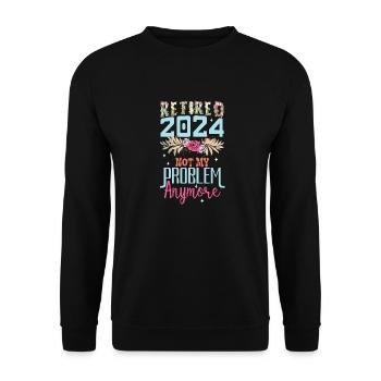Finally retired gift - Unisex Sweatshirt - black - Front - Alina (178cm) & Michal (187cm)