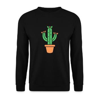 Kaktus - Unisex Pullover - Schwarz - Vorne - Alina (178cm) & Michal (187cm)