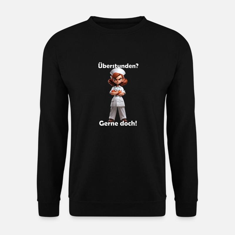Überstunden - Unisex Pullover - Schwarz