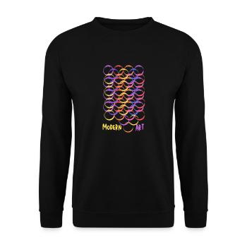 Modern Art - Unisex Sweatshirt - black - Front - Alina (178cm) & Michal (187cm)