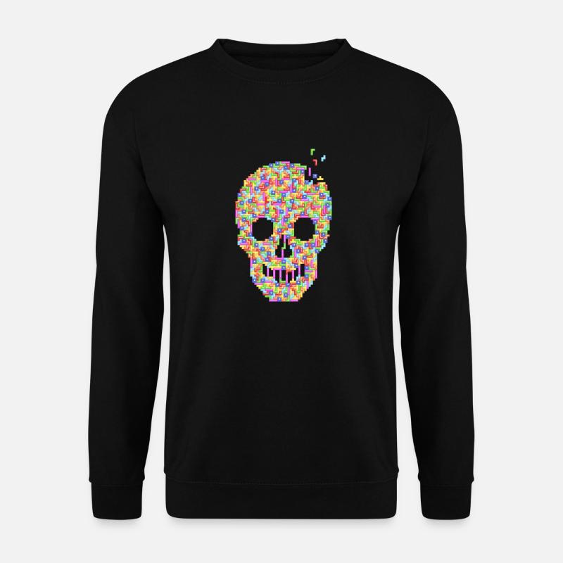 Schädel - ohne Umriss - Unisex Pullover - Schwarz
