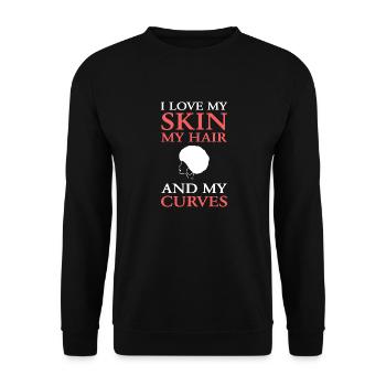 Afro Latina - Unisex Sweatshirt - black - Front - Alina (178cm) & Michal (187cm)