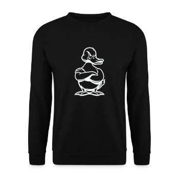 Bande dessinée Duck Duck - Sweat-shirt Unisexe - noir - Devant - Alina (178cm) & Michal (187cm)