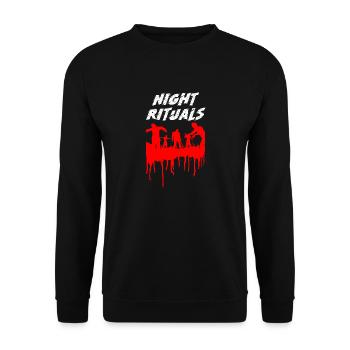 Night Rituals Halloween - Unisex Pullover - Schwarz - Vorne - Alina (178cm) & Michal (187cm)