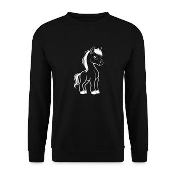 Pony - Unisex Sweatshirt - black - Front - Alina (178cm) & Michal (187cm)