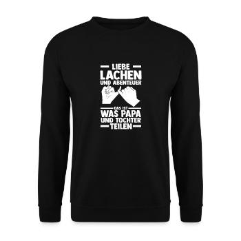Dad And Daughter - Unisex Sweatshirt - black - Front - Alina (178cm) & Michal (187cm)