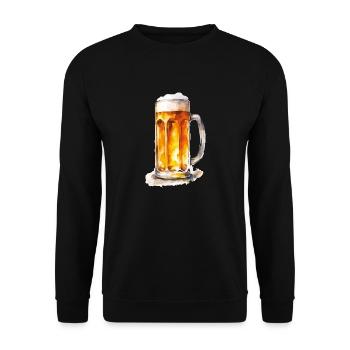 Bière 1 - Sweat-shirt Unisexe - noir - Devant - Alina (178cm) & Michal (187cm)