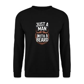 Bart Schnurrbart Bärtige Männer - Unisex Pullover - Schwarz - Vorne - Alina (178cm) & Michal (187cm)