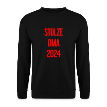 Proud Grandma 2024 – Perfect for New Grandmas - Unisex Sweatshirt - black - Front - Alina (178cm) & Michal (187cm)