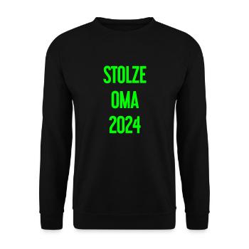 Proud Grandma 2024 – Perfect for New Grandmas - Unisex Sweatshirt - black - Front - Alina (178cm) & Michal (187cm)